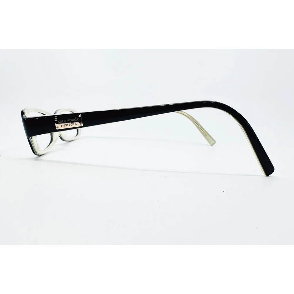 Kate Spade Eyeglasses Womens Black Gold Layla 01V2 Rectangular 135mm